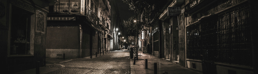 Night Sight by Pamelyn Casto A dark street, photo by Khachik Simonian