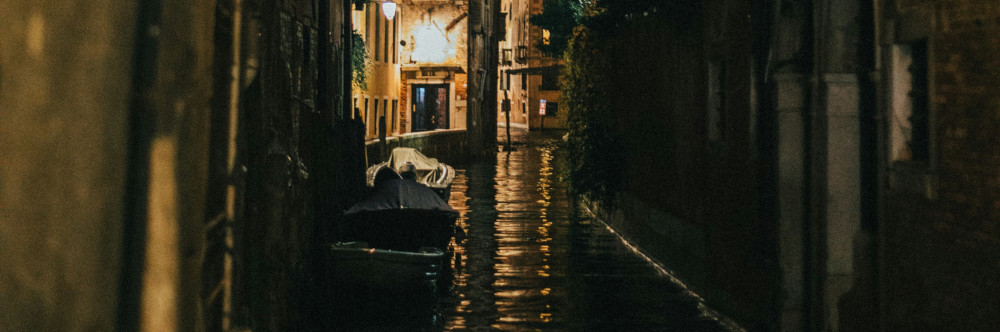 Office of Complaints Against Change by Luis Cuauhtemoc Berriozabal Dark waterway, photo by Daniele Buso