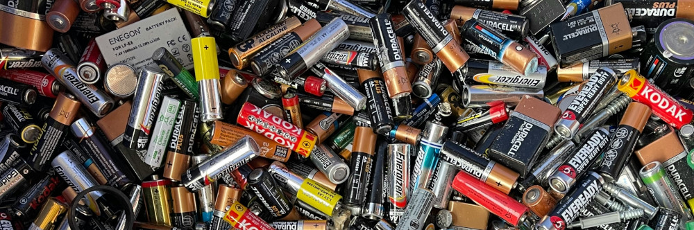 A pile of used batteries, photo by John Cameron