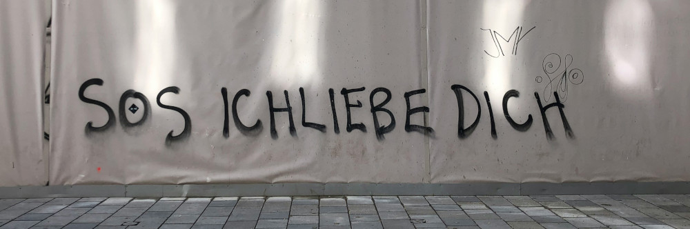 SOS, Someone Said by Pamelyn Casto A sign in German, photo by Arno Senoner