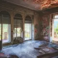 Inside an old dilapidated room, photo by Peter Herrmann